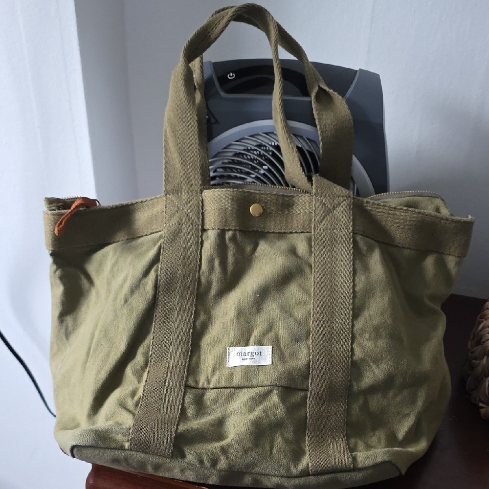 Olive Green Tote Bag